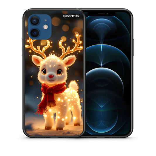 Θήκη iPhone 12 Pro Christmas Cutie από τη Smartfits με σχέδιο στο πίσω μέρος και μαύρο περίβλημα | iPhone 12 Pro Christmas Cutie case with colorful back and black bezels