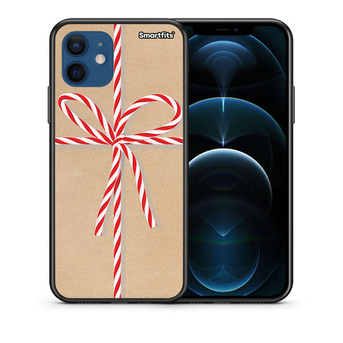 Θήκη iPhone 12 Pro Christmas Gift από τη Smartfits με σχέδιο στο πίσω μέρος και μαύρο περίβλημα | iPhone 12 Pro Christmas Gift case with colorful back and black bezels