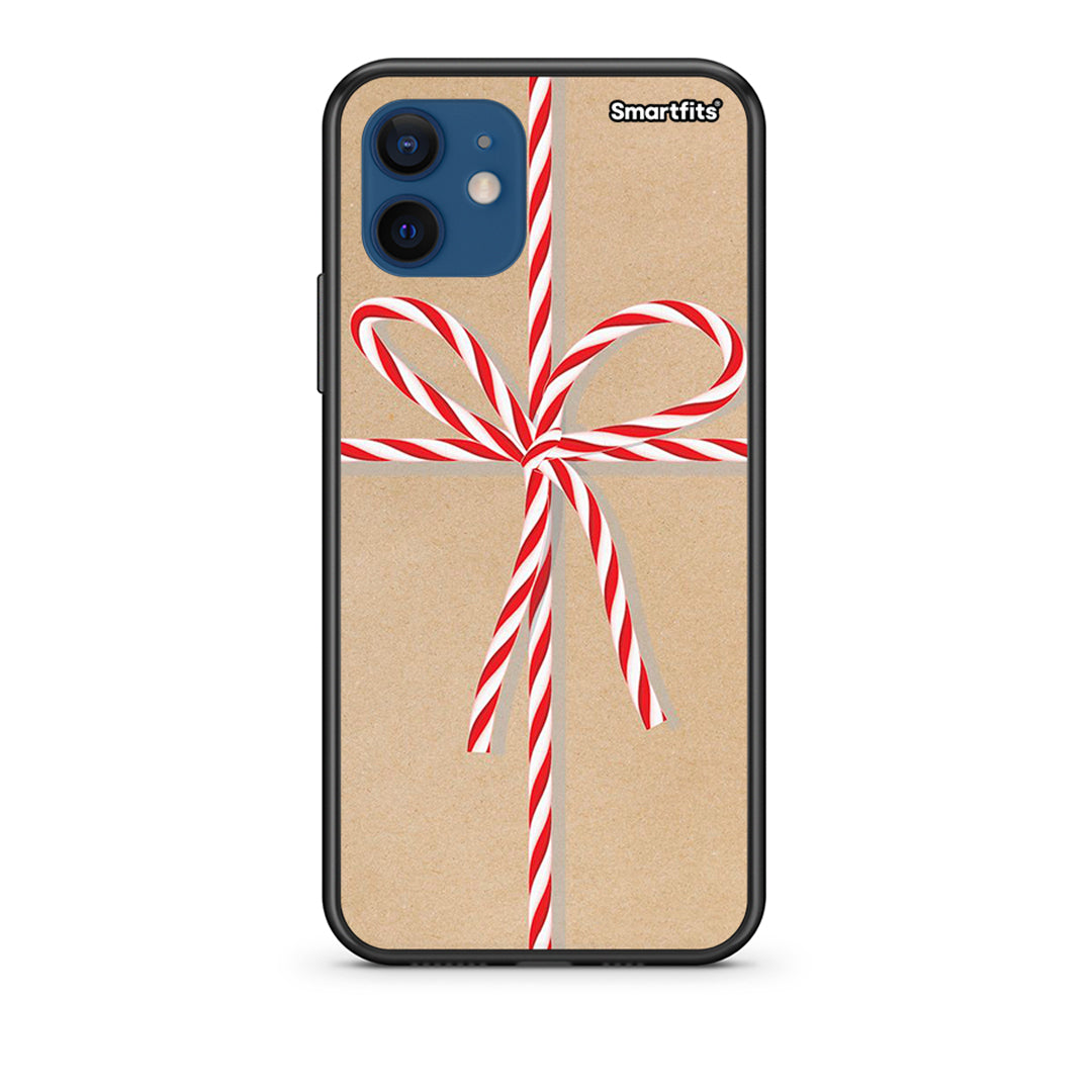 Θήκη iPhone 12 Christmas Gift από τη Smartfits με σχέδιο στο πίσω μέρος και μαύρο περίβλημα | iPhone 12 Christmas Gift case with colorful back and black bezels