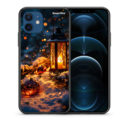 Θήκη iPhone 12 Pro Christmas Ornaments από τη Smartfits με σχέδιο στο πίσω μέρος και μαύρο περίβλημα | iPhone 12 Pro Christmas Ornaments case with colorful back and black bezels