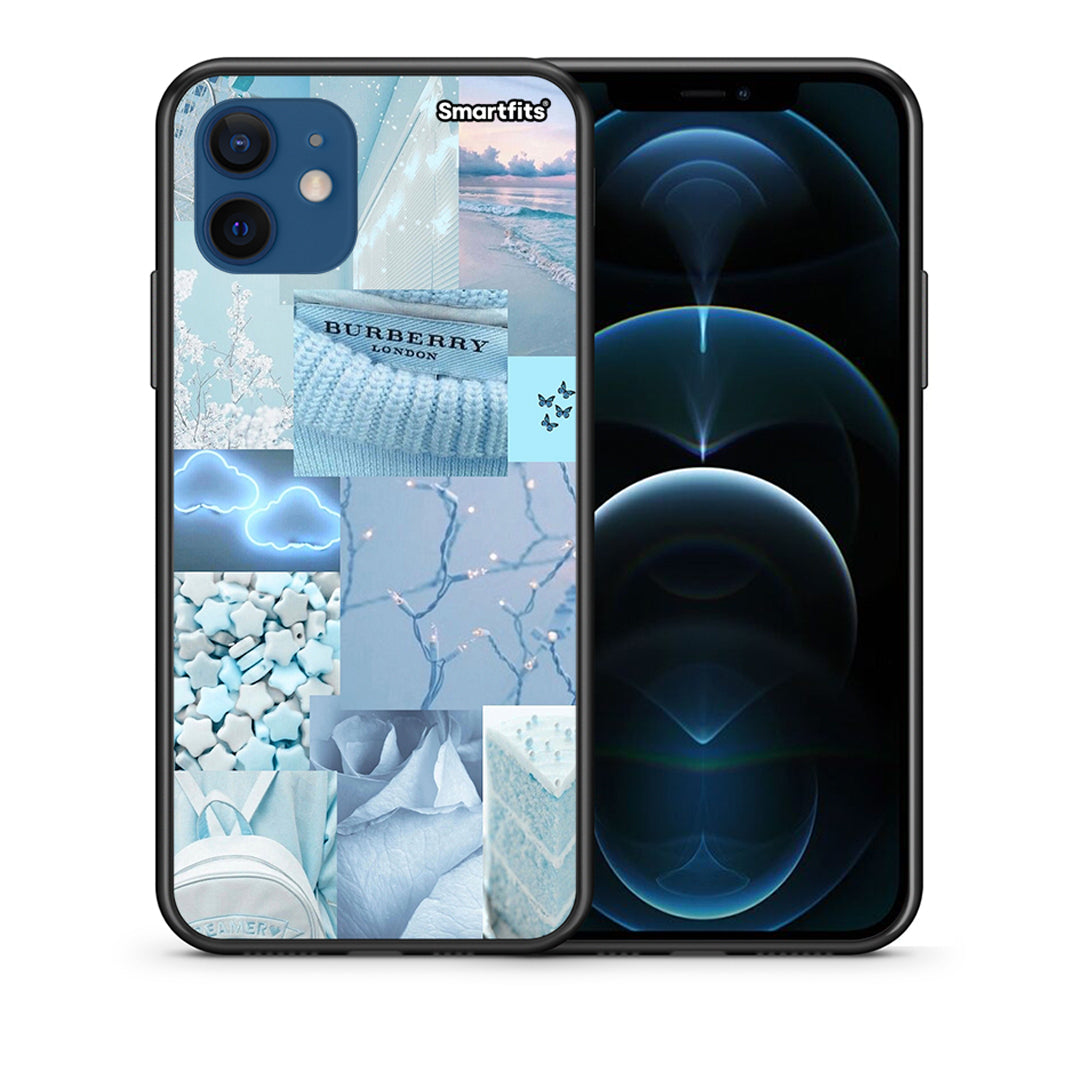 Θήκη iPhone 12 Pro Ciel Aesthetic Collage από τη Smartfits με σχέδιο στο πίσω μέρος και μαύρο περίβλημα | iPhone 12 Pro Ciel Aesthetic Collage case with colorful back and black bezels