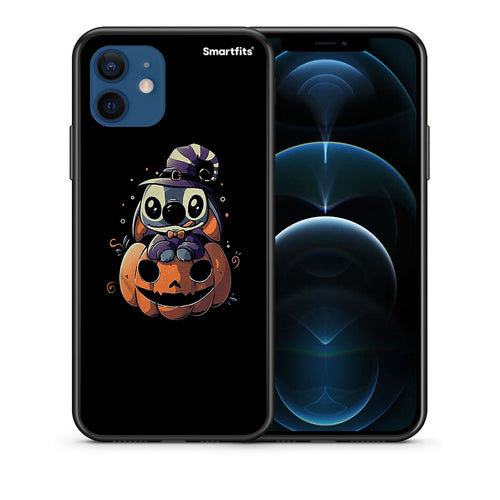 Θήκη iPhone 12 Halloween Stitch από τη Smartfits με σχέδιο στο πίσω μέρος και μαύρο περίβλημα | iPhone 12 Halloween Stitch case with colorful back and black bezels