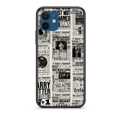 Θήκη iPhone 12 Harry Paper από τη Smartfits με σχέδιο στο πίσω μέρος και μαύρο περίβλημα | iPhone 12 Harry Paper case with colorful back and black bezels