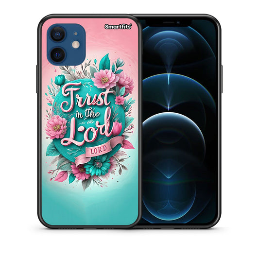 Θήκη iPhone 12 Lord Trust από τη Smartfits με σχέδιο στο πίσω μέρος και μαύρο περίβλημα | iPhone 12 Lord Trust case with colorful back and black bezels