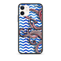 Thumbnail for Θήκη iPhone 12 Mini Chevron Devilfish από τη Smartfits με σχέδιο στο πίσω μέρος και μαύρο περίβλημα | iPhone 12 Mini Chevron Devilfish case with colorful back and black bezels