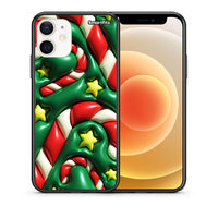 Thumbnail for Θήκη iPhone 12 Mini Christmas Bubbles από τη Smartfits με σχέδιο στο πίσω μέρος και μαύρο περίβλημα | iPhone 12 Mini Christmas Bubbles case with colorful back and black bezels