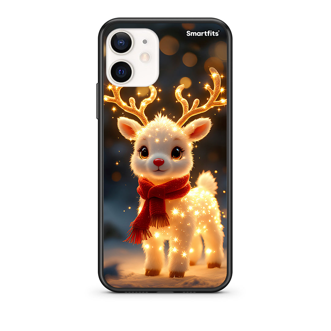Θήκη iPhone 12 Mini Christmas Cutie από τη Smartfits με σχέδιο στο πίσω μέρος και μαύρο περίβλημα | iPhone 12 Mini Christmas Cutie case with colorful back and black bezels