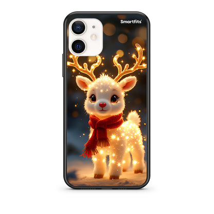 Θήκη iPhone 12 Mini Christmas Cutie από τη Smartfits με σχέδιο στο πίσω μέρος και μαύρο περίβλημα | iPhone 12 Mini Christmas Cutie case with colorful back and black bezels
