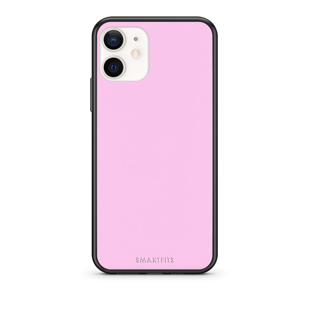Θήκη iPhone 12 Mini Cotton Candy Pink από τη Smartfits με σχέδιο στο πίσω μέρος και μαύρο περίβλημα | iPhone 12 Mini Cotton Candy Pink case with colorful back and black bezels