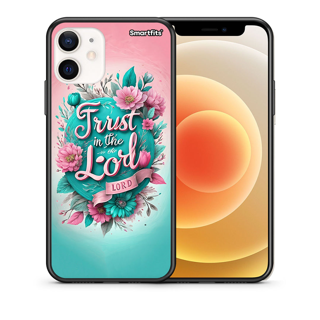 Θήκη iPhone 12 Mini Lord Trust από τη Smartfits με σχέδιο στο πίσω μέρος και μαύρο περίβλημα | iPhone 12 Mini Lord Trust case with colorful back and black bezels