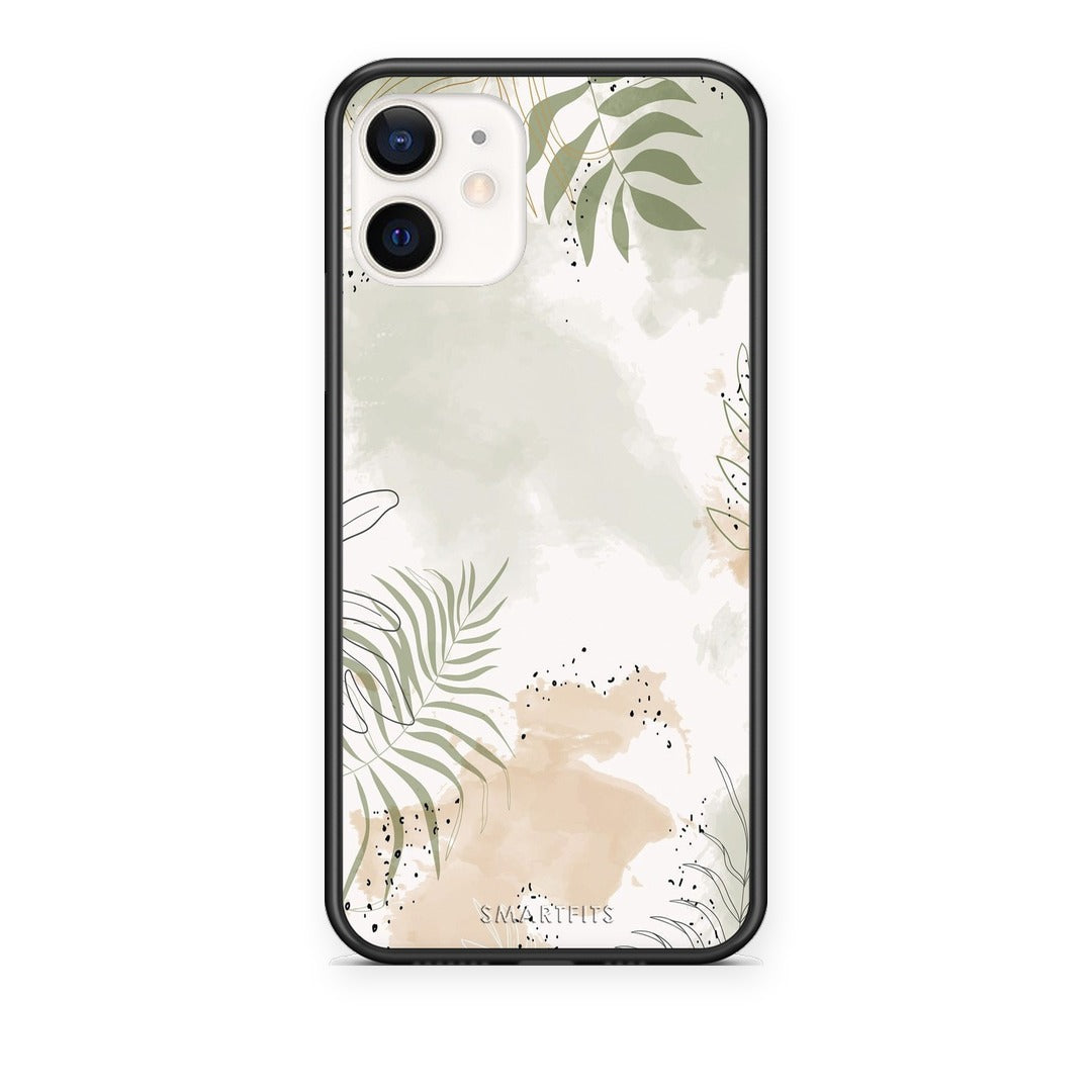 Θήκη iPhone 12 Mini Nude Plants από τη Smartfits με σχέδιο στο πίσω μέρος και μαύρο περίβλημα | iPhone 12 Mini Nude Plants case with colorful back and black bezels