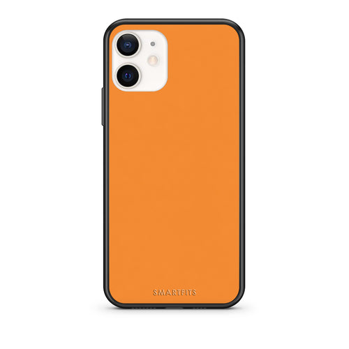 Θήκη iPhone 12 Mini Tangerine Orange από τη Smartfits με σχέδιο στο πίσω μέρος και μαύρο περίβλημα | iPhone 12 Mini Tangerine Orange case with colorful back and black bezels