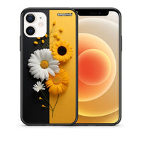 Thumbnail for Θήκη iPhone 12 Mini Yellow Daisies από τη Smartfits με σχέδιο στο πίσω μέρος και μαύρο περίβλημα | iPhone 12 Mini Yellow Daisies case with colorful back and black bezels