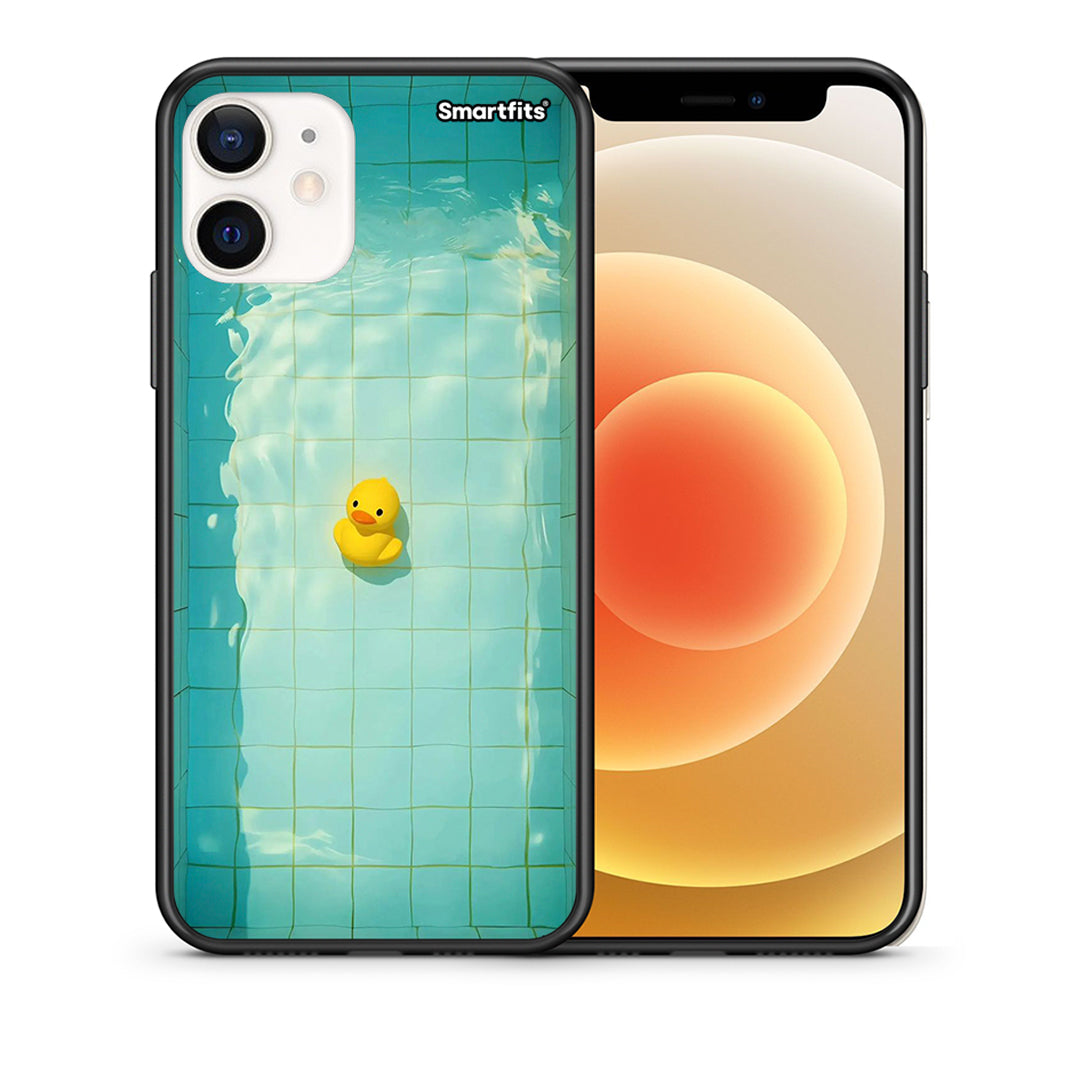 Θήκη iPhone 12 Mini Yellow Duck από τη Smartfits με σχέδιο στο πίσω μέρος και μαύρο περίβλημα | iPhone 12 Mini Yellow Duck case with colorful back and black bezels