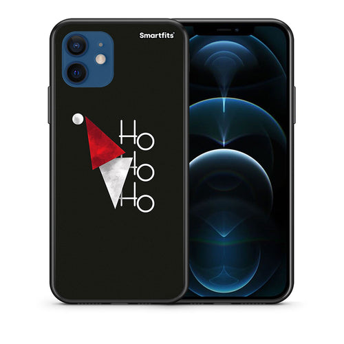 Θήκη iPhone 12 Pro Minimal Christmas από τη Smartfits με σχέδιο στο πίσω μέρος και μαύρο περίβλημα | iPhone 12 Pro Minimal Christmas case with colorful back and black bezels