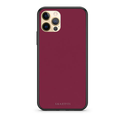 Θήκη iPhone 12 Pro Burgundy από τη Smartfits με σχέδιο στο πίσω μέρος και μαύρο περίβλημα | iPhone 12 Pro Burgundy case with colorful back and black bezels
