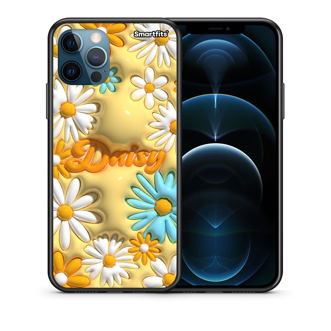 Θήκη iPhone 12 Pro Max Bubble Daisies από τη Smartfits με σχέδιο στο πίσω μέρος και μαύρο περίβλημα | iPhone 12 Pro Max Bubble Daisies case with colorful back and black bezels