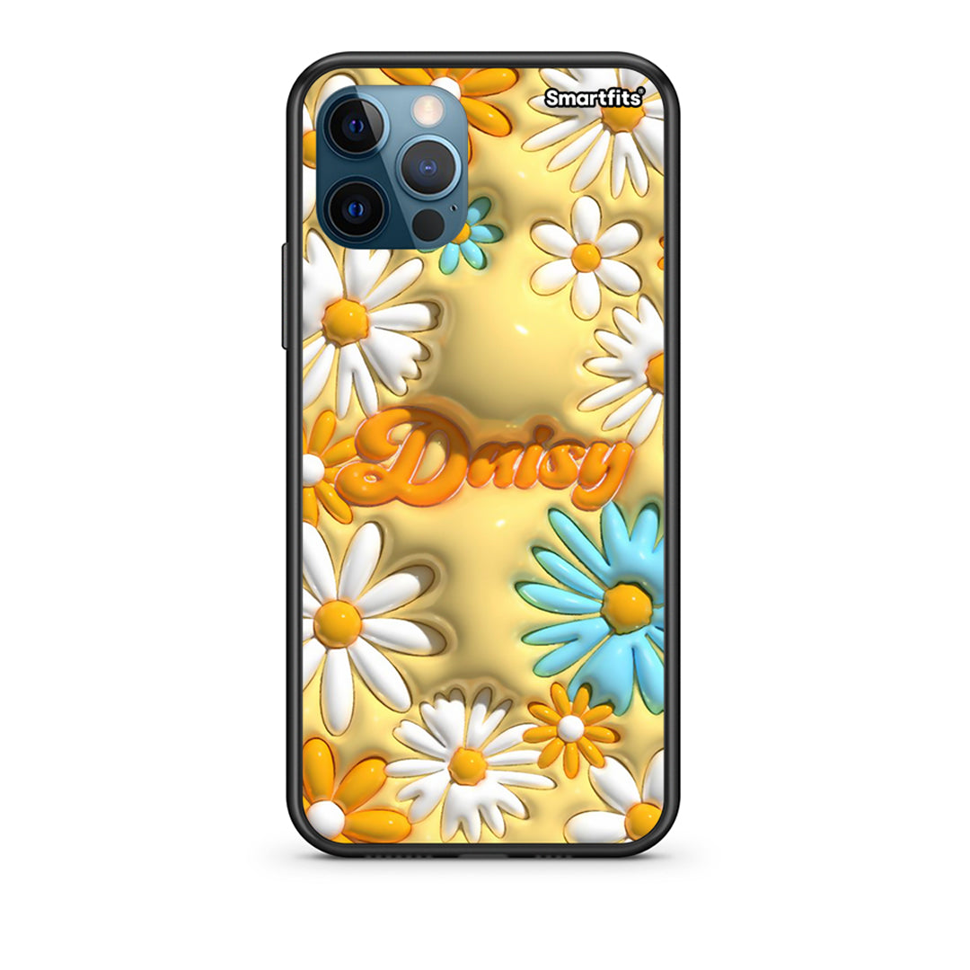 iPhone 12 Pro Max Bubble Daisies Θήκη από τη Smartfits με σχέδιο στο πίσω μέρος και μαύρο περίβλημα | Smartphone case with colorful back and black bezels by Smartfits