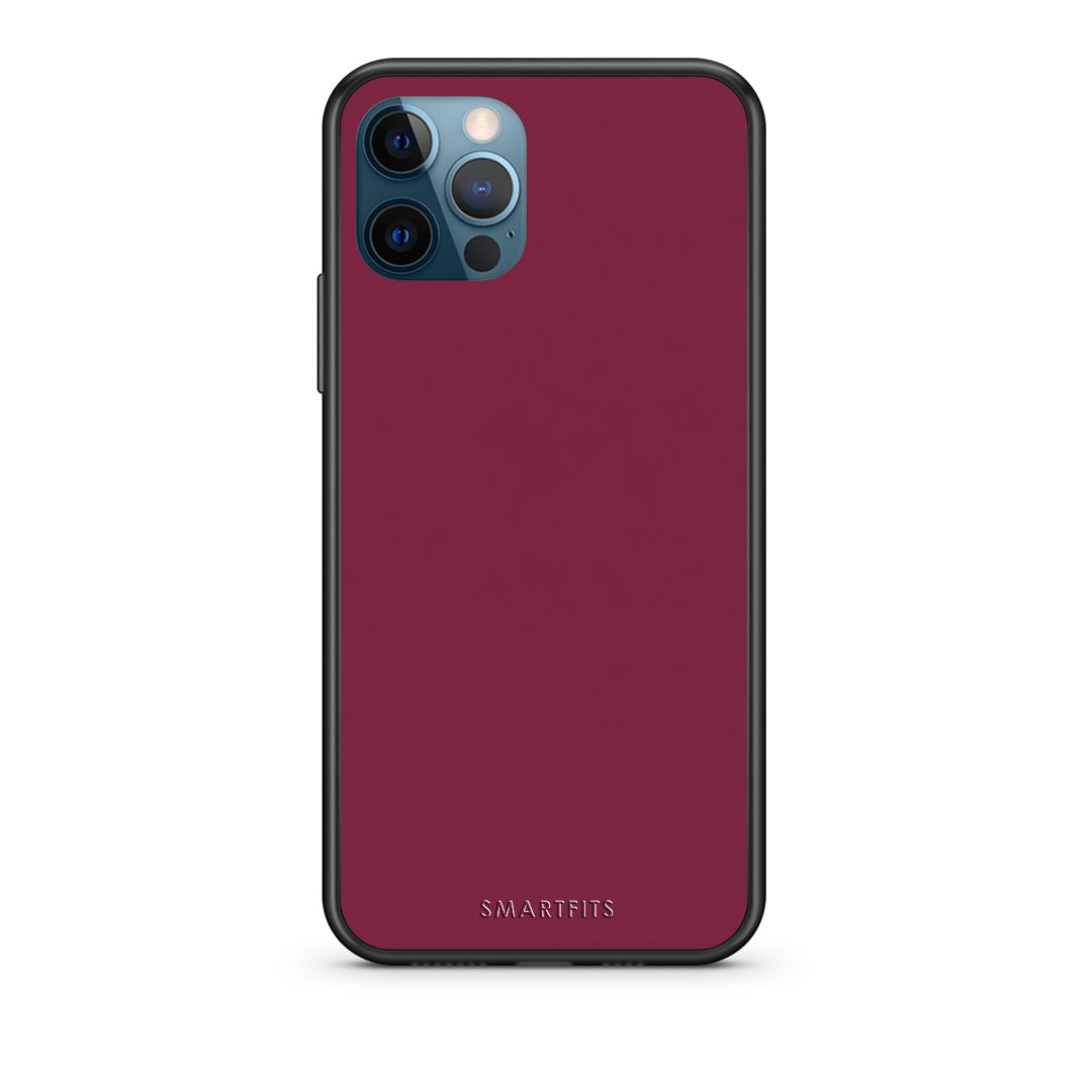 Θήκη iPhone 12 Pro Max Burgundy από τη Smartfits με σχέδιο στο πίσω μέρος και μαύρο περίβλημα | iPhone 12 Pro Max Burgundy case with colorful back and black bezels