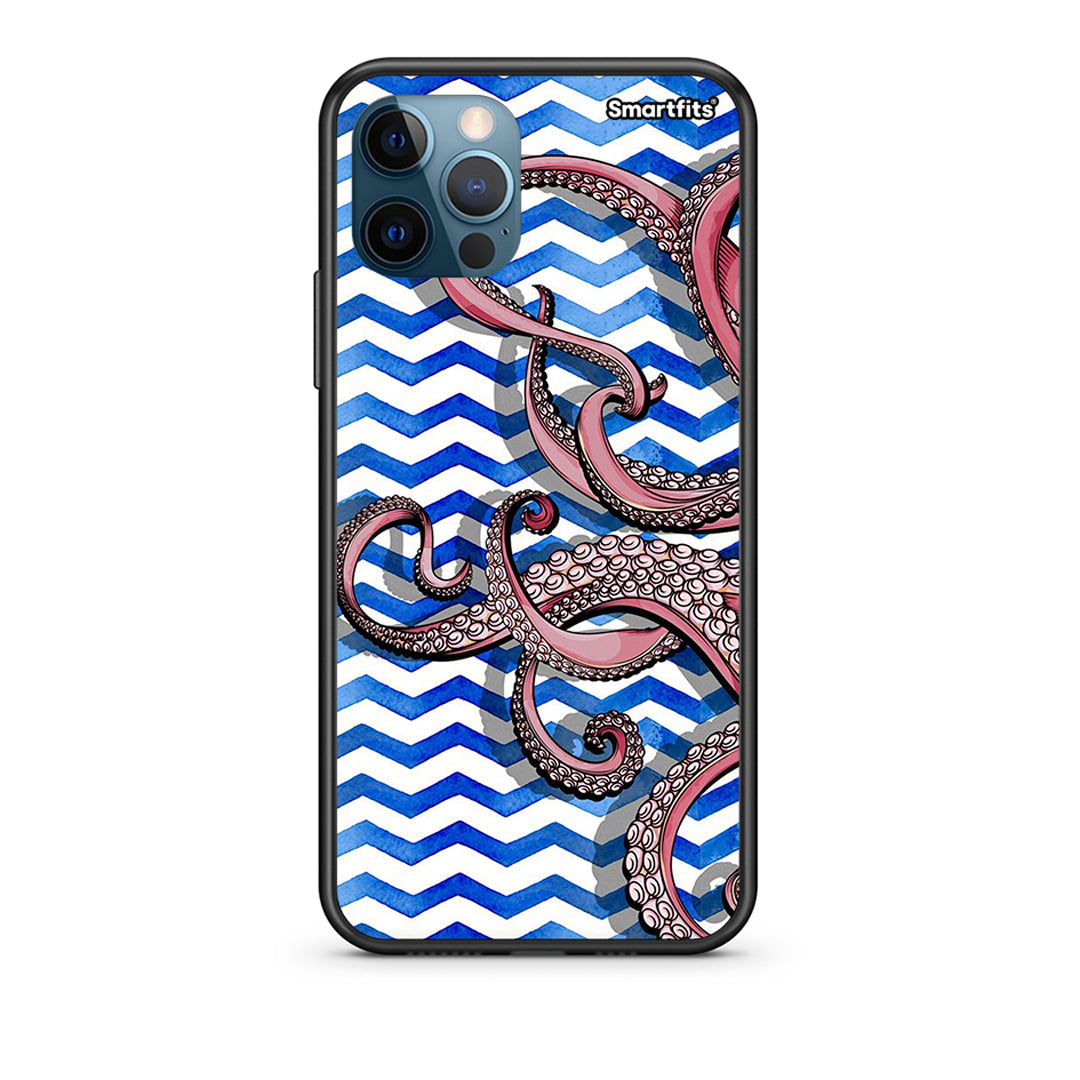 iPhone 12 Pro Max Chevron Devilfish Θήκη από τη Smartfits με σχέδιο στο πίσω μέρος και μαύρο περίβλημα | Smartphone case with colorful back and black bezels by Smartfits