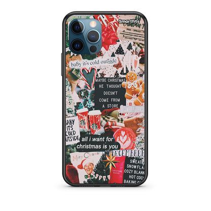 iPhone 12 Pro Max Christmas Happiness Θήκη από τη Smartfits με σχέδιο στο πίσω μέρος και μαύρο περίβλημα | Smartphone case with colorful back and black bezels by Smartfits