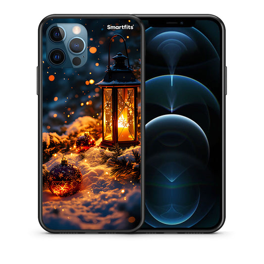 Θήκη iPhone 12 Pro Max Christmas Ornaments από τη Smartfits με σχέδιο στο πίσω μέρος και μαύρο περίβλημα | iPhone 12 Pro Max Christmas Ornaments case with colorful back and black bezels