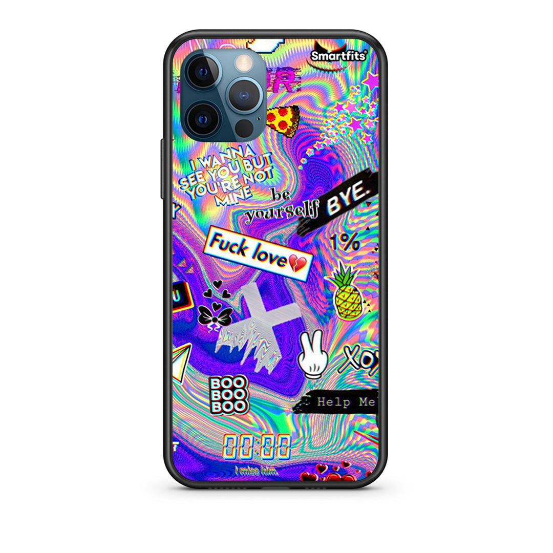 iPhone 12 Pro Max Game Over Θήκη από τη Smartfits με σχέδιο στο πίσω μέρος και μαύρο περίβλημα | Smartphone case with colorful back and black bezels by Smartfits