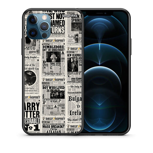 Θήκη iPhone 12 Pro Max Harry Paper από τη Smartfits με σχέδιο στο πίσω μέρος και μαύρο περίβλημα | iPhone 12 Pro Max Harry Paper case with colorful back and black bezels