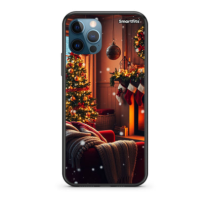 iPhone 12 Pro Max Home For Christmas Θήκη από τη Smartfits με σχέδιο στο πίσω μέρος και μαύρο περίβλημα | Smartphone case with colorful back and black bezels by Smartfits