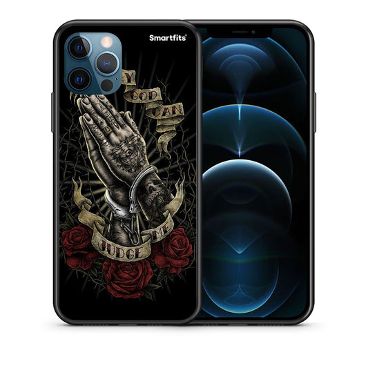 Θήκη iPhone 12 Pro Max Judge By God από τη Smartfits με σχέδιο στο πίσω μέρος και μαύρο περίβλημα | iPhone 12 Pro Max Judge By God case with colorful back and black bezels