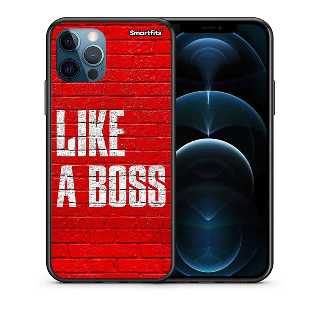 Θήκη iPhone 12 Pro Max Like A Boss από τη Smartfits με σχέδιο στο πίσω μέρος και μαύρο περίβλημα | iPhone 12 Pro Max Like A Boss case with colorful back and black bezels