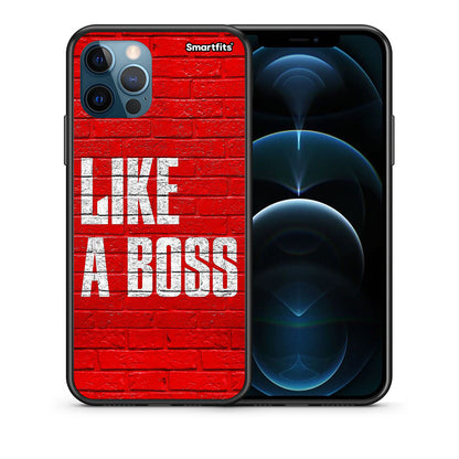 Θήκη iPhone 12 Pro Max Like A Boss από τη Smartfits με σχέδιο στο πίσω μέρος και μαύρο περίβλημα | iPhone 12 Pro Max Like A Boss case with colorful back and black bezels