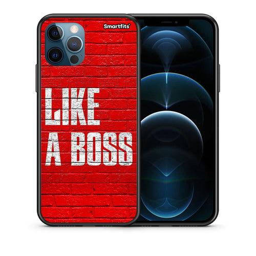 Θήκη iPhone 12 Pro Max Like A Boss από τη Smartfits με σχέδιο στο πίσω μέρος και μαύρο περίβλημα | iPhone 12 Pro Max Like A Boss case with colorful back and black bezels