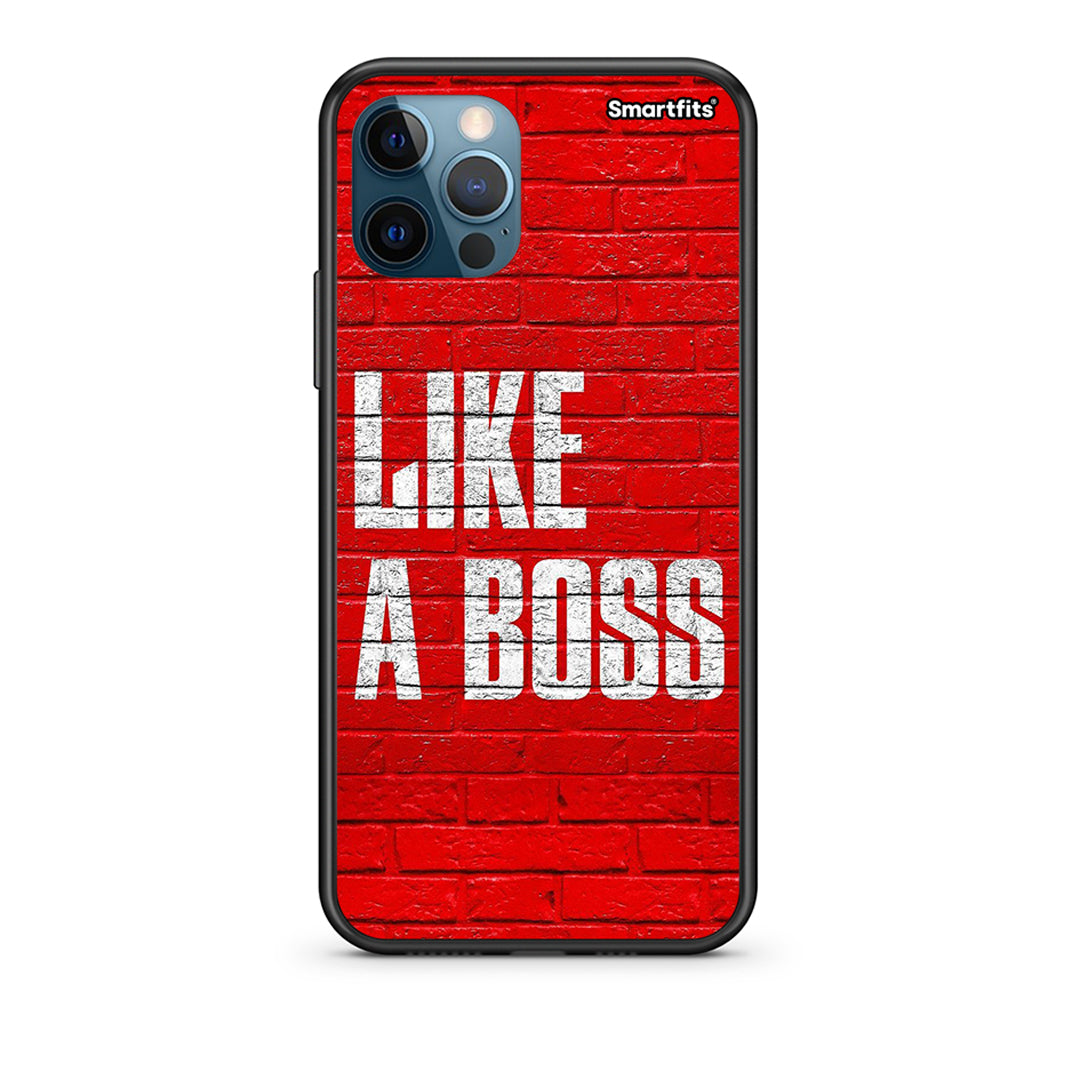 iPhone 12 Pro Max Like A Boss Θήκη από τη Smartfits με σχέδιο στο πίσω μέρος και μαύρο περίβλημα | Smartphone case with colorful back and black bezels by Smartfits