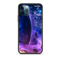Thumbnail for iPhone 12 Pro Max Lost Astronaut Θήκη από τη Smartfits με σχέδιο στο πίσω μέρος και μαύρο περίβλημα | Smartphone case with colorful back and black bezels by Smartfits