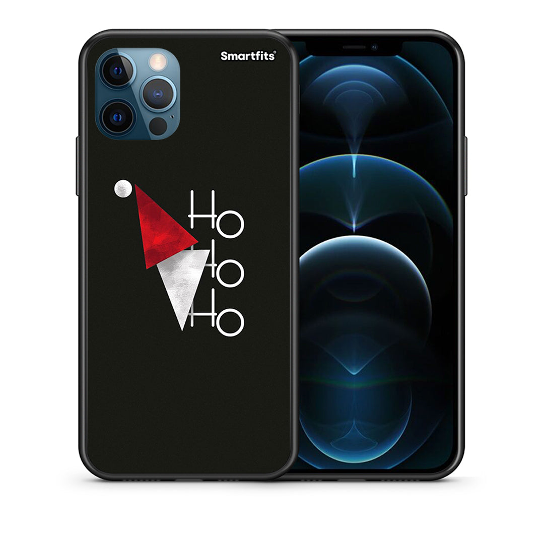 Θήκη iPhone 12 Pro Max Minimal Christmas από τη Smartfits με σχέδιο στο πίσω μέρος και μαύρο περίβλημα | iPhone 12 Pro Max Minimal Christmas case with colorful back and black bezels