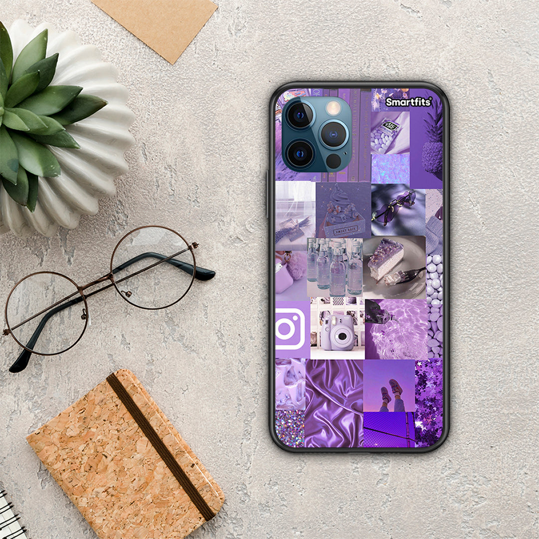 Purple Aesthetic Collage - iPhone 12 Pro Max θήκη