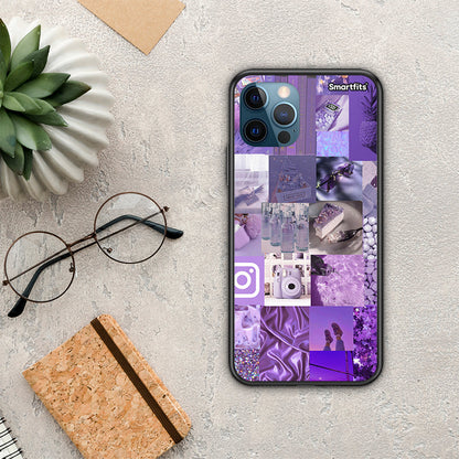 Purple Aesthetic Collage - iPhone 12 Pro Max θήκη