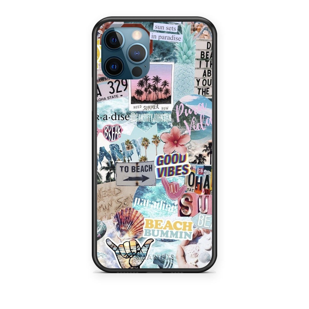 Θήκη iPhone 12 Pro Max Summer Vibes από τη Smartfits με σχέδιο στο πίσω μέρος και μαύρο περίβλημα | iPhone 12 Pro Max Summer Vibes case with colorful back and black bezels