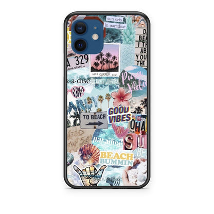 Θήκη iPhone 12 Summer Vibes από τη Smartfits με σχέδιο στο πίσω μέρος και μαύρο περίβλημα | iPhone 12 Summer Vibes case with colorful back and black bezels