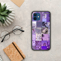 Thumbnail for Purple Aesthetic Collage - iPhone 12 θήκη