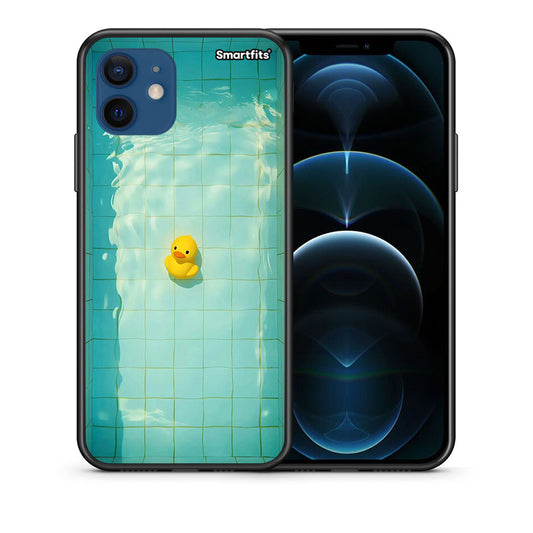 Θήκη iPhone 12 Pro Yellow Duck από τη Smartfits με σχέδιο στο πίσω μέρος και μαύρο περίβλημα | iPhone 12 Pro Yellow Duck case with colorful back and black bezels