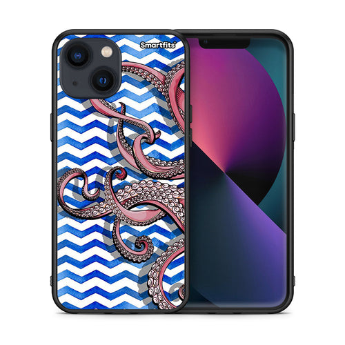 Θήκη iPhone 13 Mini Chevron Devilfish από τη Smartfits με σχέδιο στο πίσω μέρος και μαύρο περίβλημα | iPhone 13 Mini Chevron Devilfish case with colorful back and black bezels