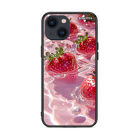 Thumbnail for iPhone 13 Juicy Strawberries θήκη από τη Smartfits με σχέδιο στο πίσω μέρος και μαύρο περίβλημα | Smartphone case with colorful back and black bezels by Smartfits