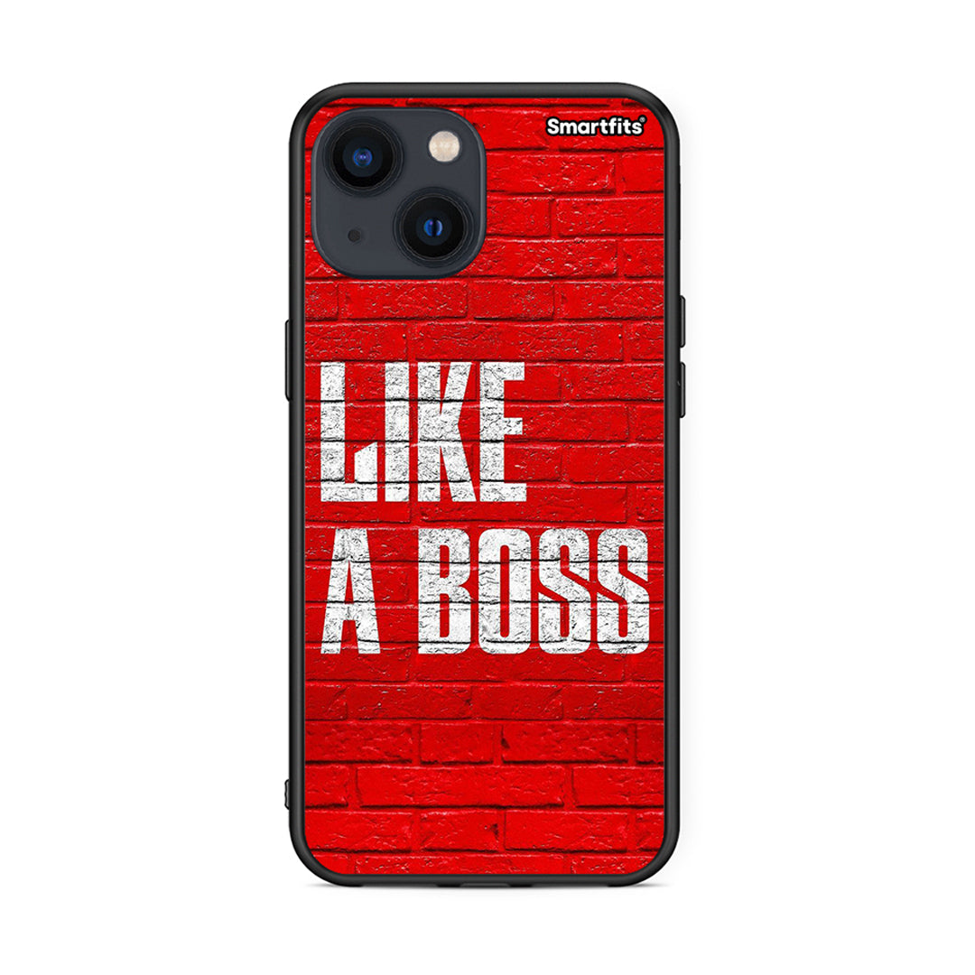 iPhone 13 Mini Like A Boss θήκη από τη Smartfits με σχέδιο στο πίσω μέρος και μαύρο περίβλημα | Smartphone case with colorful back and black bezels by Smartfits