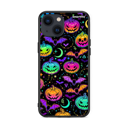 iPhone 13 Neon Halloween θήκη από τη Smartfits με σχέδιο στο πίσω μέρος και μαύρο περίβλημα | Smartphone case with colorful back and black bezels by Smartfits