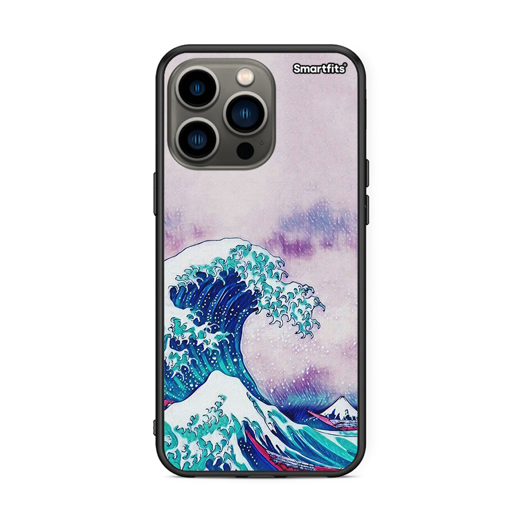 iPhone 13 Pro Blue Waves θήκη από τη Smartfits με σχέδιο στο πίσω μέρος και μαύρο περίβλημα | Smartphone case with colorful back and black bezels by Smartfits