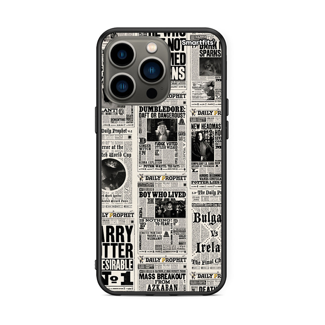 iPhone 13 Pro Harry Paper θήκη από τη Smartfits με σχέδιο στο πίσω μέρος και μαύρο περίβλημα | Smartphone case with colorful back and black bezels by Smartfits