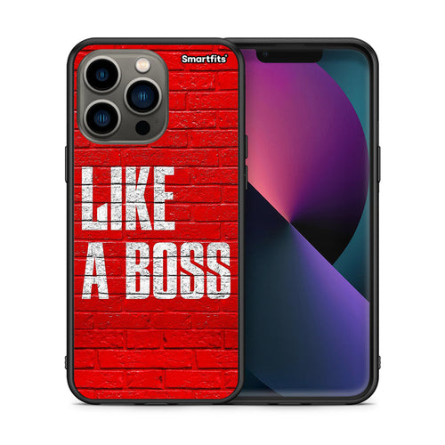 Θήκη iPhone 13 Pro Like A Boss από τη Smartfits με σχέδιο στο πίσω μέρος και μαύρο περίβλημα | iPhone 13 Pro Like A Boss case with colorful back and black bezels