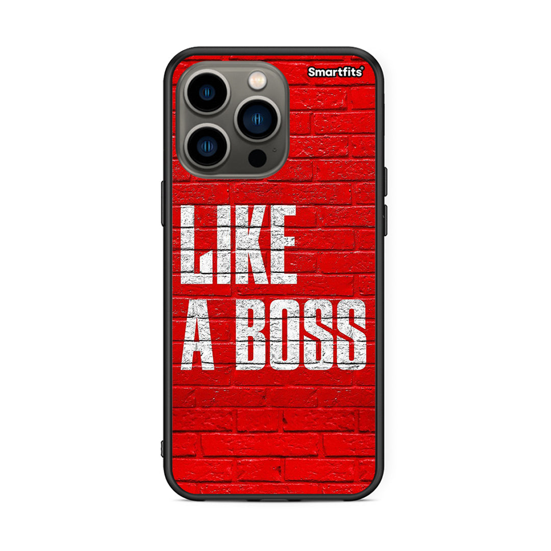 iPhone 13 Pro Like A Boss θήκη από τη Smartfits με σχέδιο στο πίσω μέρος και μαύρο περίβλημα | Smartphone case with colorful back and black bezels by Smartfits